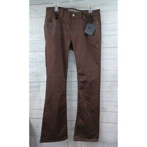 Rubberband Stretch Mid Rise Bootcut Womens Pants Jeans Sz 32 - 15/16 Brown